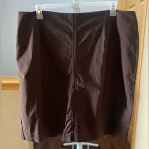 Chocolate brown Lane Bryant midi skirt